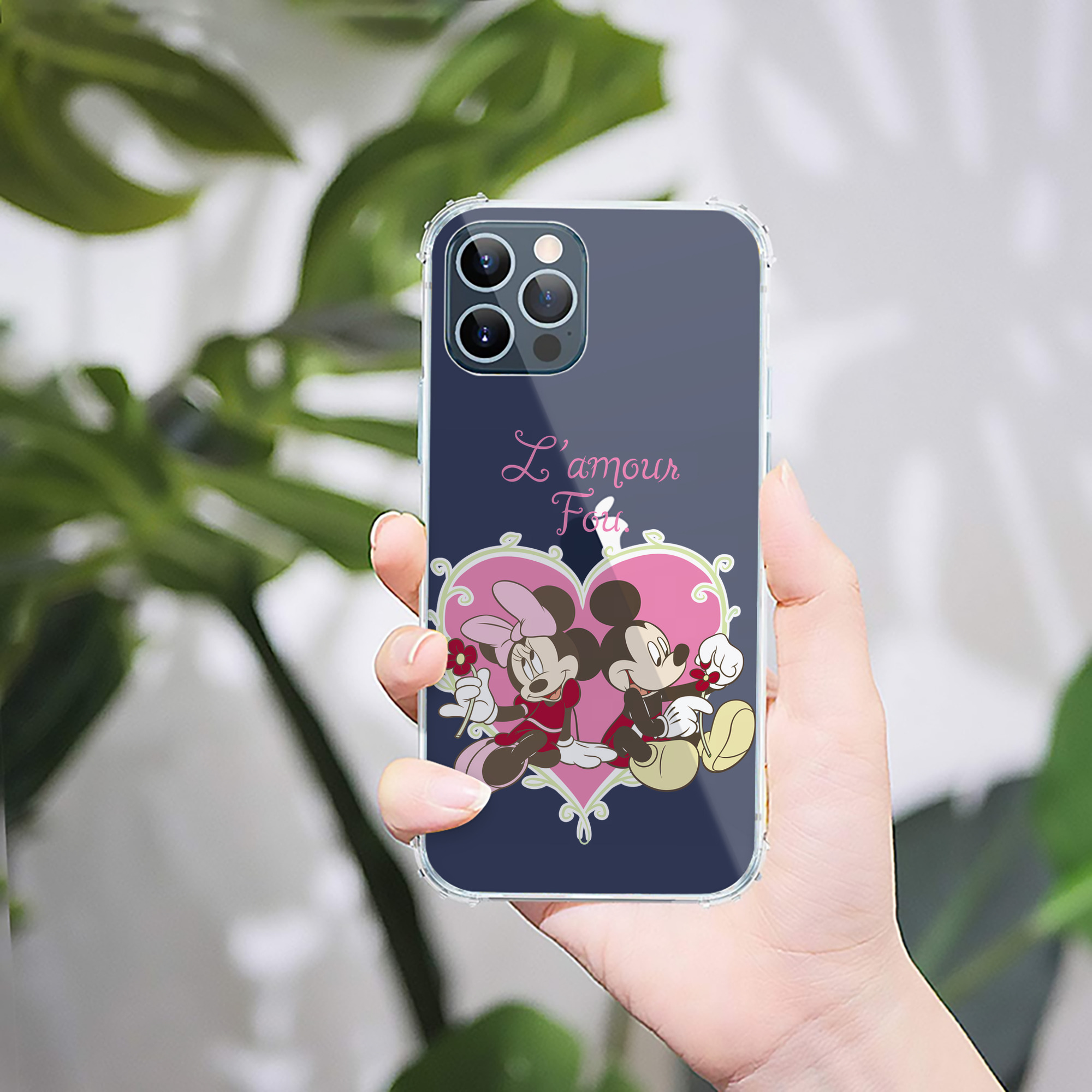 （画像用） ミッキーマウス Mickey Mouse 【iPhone 12シリーズ対応】透明スマホケース（クリアソフトケース）